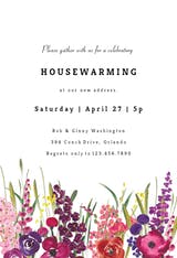 Hand Painted Floral - Housewarming Invitation